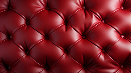 Bold and luxurious, the vibrant red leather upholstery on this furniture piece invites you to sink into comfort and adds a touch of elegance to any indoor spaceの素材