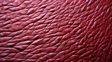 A vibrant red blanket drapes across an indoor surface, evoking a sense of warmth and cozinessの素材