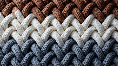 A tightly woven rope forms the perfect knit for a durable outdoor fabric, ready to brave any adventureの素材