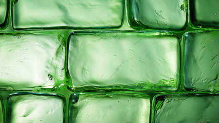 The mesmerizing swirls and shades of green within the glass block create an abstract masterpiece, evoking feelings of serenity and curiosityの素材