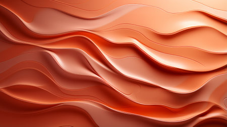 Vibrant hues of peach and orange blend in a mesmerizing abstract pattern, adorning a textured wall like a work of artの素材