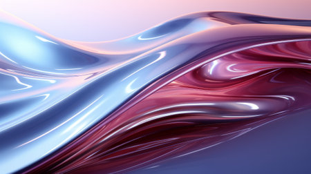 A mesmerizing blend of metallic sheen and soft hues, this abstract vector design evokes a sense of futuristic elegance and fluidityの素材