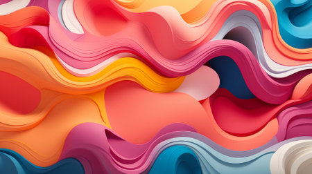 An explosion of vibrant hues and intricate patterns collide to form an abstract masterpiece, evoking a sense of wonder and creativity in the viewerの素材