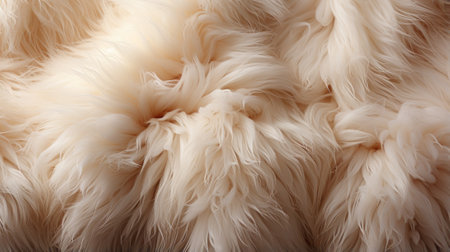A peaceful slumber, enveloped in the warmth of a natural fur, a reminder of our connection to the wild and its raw beautyの素材