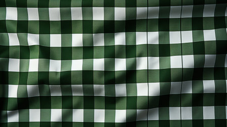 A green and white checkered pattern on a wavy surface, suitable for website backgrounds or as a design element in print or digital projectsの素材