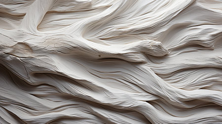 Close-up image of a folded and creased piece of paper with white, wavy lines, showcasing an artistic approach and textural manipulationの素材