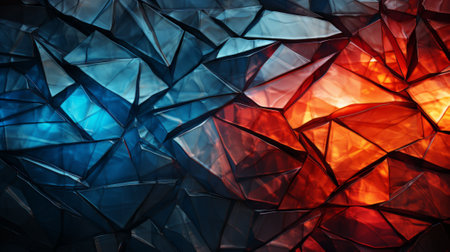 A vibrant and ethereal masterpiece radiates with a mesmerizing blend of blue and red hues, evoking a sense of enchantment and wonderの素材