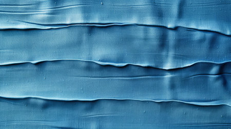 A vibrant blue cloth, adorned with delicate lines, evoking a sense of softness and elegance through its rich textileの素材