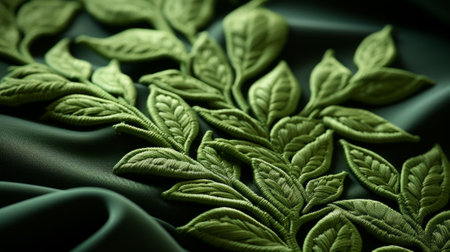 A verdant tapestry of vibrant leaves, blooming with the beauty of nature's bountyの素材