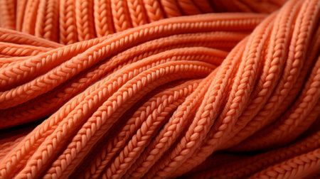 An intricate tangle of twisted fibers creates a sturdy rope, inviting us to unravel the secrets within its tightly woven fabricの素材