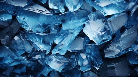 A shimmering tower of frozen refreshment, each blue cube a small yet powerful symbol of the chilling sensation awaitingの素材