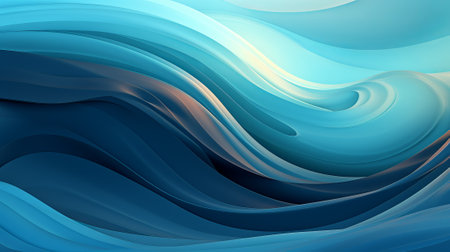 An ocean of aqua and teal hues swirl together in a colorful vortex, creating an abstract painting that captures the essence of tranquility and the beauty of vector graphicsの素材