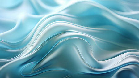 Mesmerizing waves of aqua, teal, and turquoise intertwine in an abstract pattern on a vibrant fabric, inviting the viewer to dive into its depthsの素材