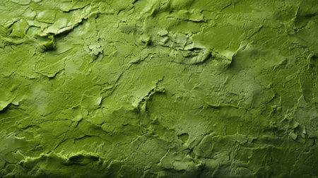 Vibrant green hues of plant-based food coloring create an enchanting scene on a smooth surface, evoking feelings of freshness and natural beautyの素材