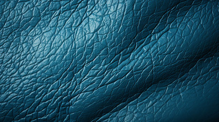 An enigmatic blend of aqua and turquoise hues dance across the textured surface of a blue leather, evoking a sense of fluidity and tranquilityの素材