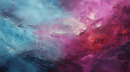 An abstract masterpiece bursting with vibrant hues of magenta, purple, and lilac, showcasing the colorfulness and beauty of art through expertly blended brushstrokesの素材
