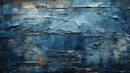 A vibrant abstract masterpiece on a canvas of blue, evoking feelings of wonder and fascination through the art of paintingの素材