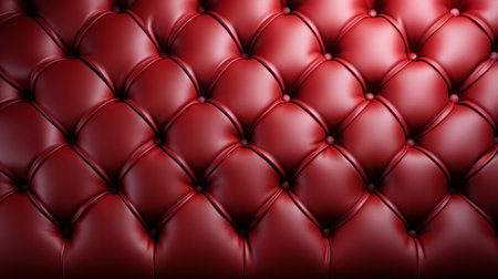 Bold and inviting, a vibrant red leather chair exudes sophistication in an elegant indoor settingの素材