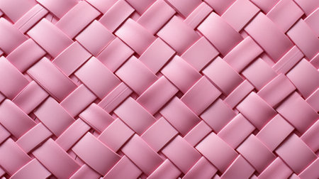 Vibrant hues of pink and red intertwine in a mesmerizing pattern on this intricately woven fabric, evoking a sense of fashion and texture in the world of clothingの素材