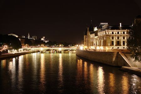 Conciergerie at night - Paris - Franceの写真素材