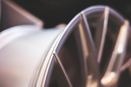 Closeup Alloy Wheels and Rim, selective focus