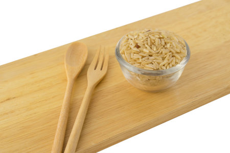 brown riceの写真素材