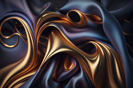 Abstract background of flowing fabric. 3d rendering, 3d illustration.の素材