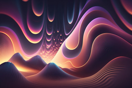 abstract fractal background a computer-generated 2D illustration, textureの素材