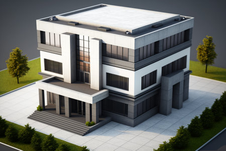 3d render of modern house. Architectural project. Construction concept.の素材