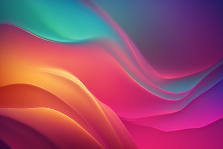 abstract colorful background with smooth lines in pink, blue and purpleの素材
