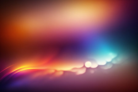 abstract colorful background with blur and bokeh defocused lightsの素材