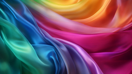 abstract background of colored silk or satin with some smooth folds in itの素材
