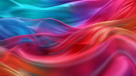 abstract background with smooth lines in red, blue and yellow colorsの素材