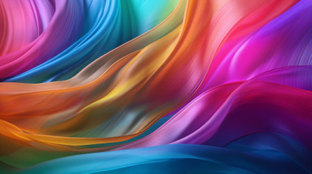 abstract background of colorful fabric with smooth lines in it, 3d renderの素材
