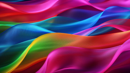 abstract colorful wavy background with smooth lines. 3d render illustrationの素材