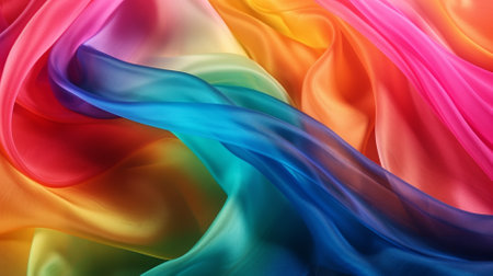 abstract background of multicolored silk or satin luxury clothの素材