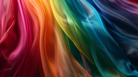 abstract multicolored fabric as a background, close-upの素材