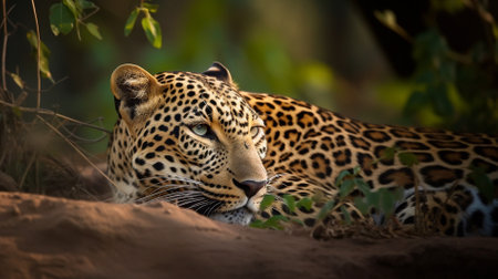 Leopard (Panthera pardus) in the wildの素材