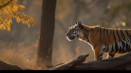 Sumatran Tiger in Ranthambore National Park, Indiaの素材