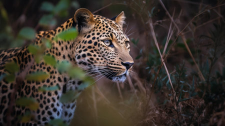 Leopard in the Okavango Delta - Moremi National Park in Botswanaの素材