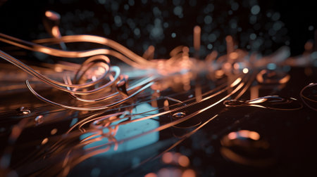 3d illustration of abstract geometric composition,digital art works..の素材