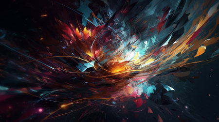 abstract fractal background a computer-generated 2D illustration, textureの素材