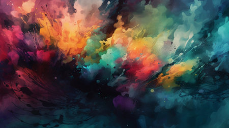 Abstract watercolor background. Digital art painting. 3d rendering.の素材
