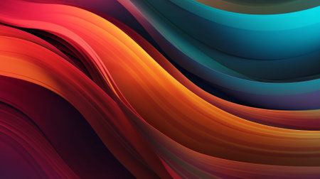 abstract background with smooth lines in orange, red and yellow colorsの素材