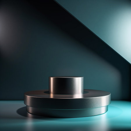 Abstract scene with black podium. Mock up, 3D Renderingの素材