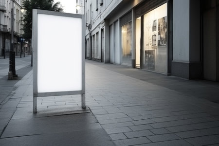 Blank advertising billboard in the street. 3d rendering mock upの素材