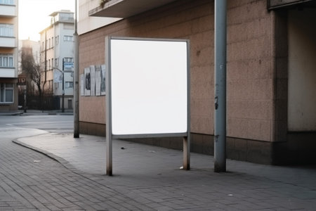 Mockup of a blank billboard on the street in the cityの素材