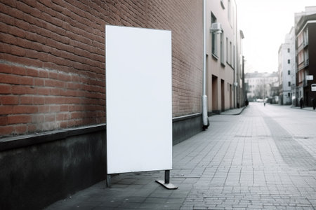 Blank billboard on the street. Mockup for your design.の素材