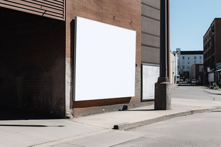 Mock up of a blank billboard on a street wall in the cityの素材