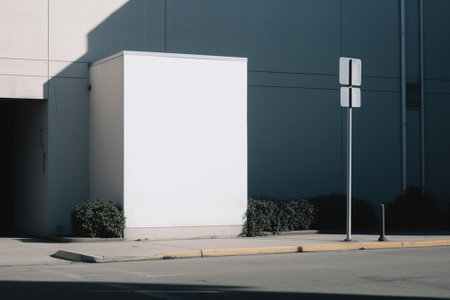 Large blank billboard on a street wall, banners with room to add your own textの素材